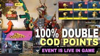 DOUBLE CP EVENT WITH 100% BONUS IS LIVE IN GAME | 2X DOUBLE CP EVENT CODM 2024 | SEASON 6 LEAKS CODM