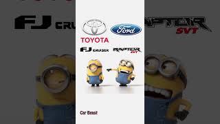 Toyota FJ Cruiser vs Ford Raptor minions style #tiktok #car #raptor #4x4 #asmr #fyp #money #suv