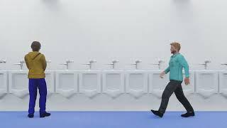 Urinal Etiquette (3D meme)