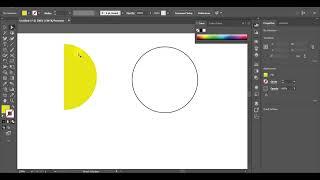 How to Draw Half Circle in Illustrator #illustrator