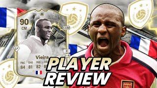 90 THUNDERSTRUCK ICON VIEIRA SBC PLAYER REVIEW | FC 25 UltimateTeam