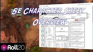 Roll20 5e Character Sheet Overview