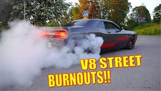 MUSCLE CARS Smoky Burnouts & Loud V8's!! - Kerava Cruising 6/2022