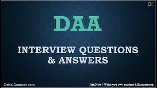 DAA Interview Questions and Answers