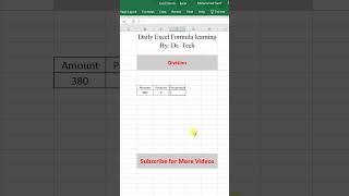 Division formula in Excel | Dr Tech