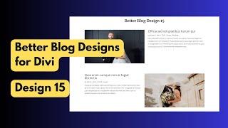 Better Blog Designs for Divi - Better Blog Design 15