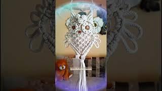 Macrame owl wallhanging 2023 || macrame animals #viral #shorts