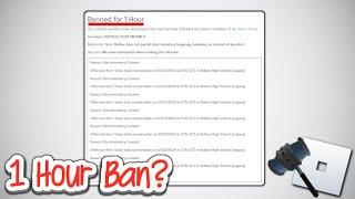 NEW Roblox 1 Hour Ban and Caution Messages