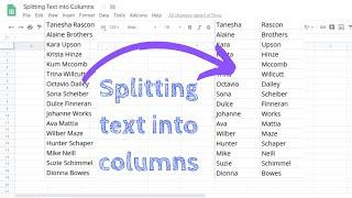 How to Split Google Sheets Text to Columns