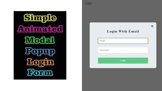 Create A Simple Modal Popup Login Form Using HTML, CSS & JavaScript