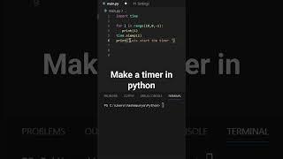 How to create a timer in python.  #trending #ytshorts #viral