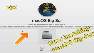 Error installing macOS Big Sur