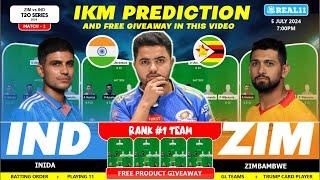 ZIM vs IND Dream11 Team | Zimbabwe vs India Dream11 | ZIM vs IND Dream11 Today Match Prediction