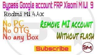 How to unlock google account FRP xiaomi MIUI 9 | redmi 4, 4x bypass google account miui 9 2018