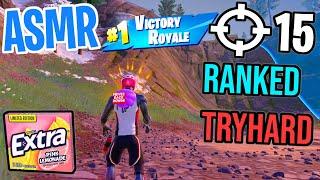 ASMR Gaming  Fortnite Ranked Tryhard Win! Relaxing Gum Chewing  Controller Sounds + Whispering