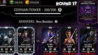 Edenian Tower Boss Battle 200 & 170,190 Fight + Rewards MK Mobile | Spawn Ts & Darkest Knight