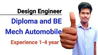 Design Engineer job Catia jobs BE Jobs Diploma job