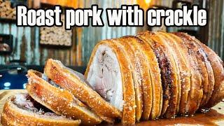 How to roast pork shoulder and get perfect crackle recipe in a Weber