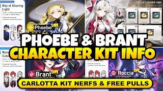 NEW UPDATE! PHOEBE & BRANT NEW DETAILS | CARLOTTA KIT NERFS & FREE PULLS FOR V2.0 | Wuthering Waves