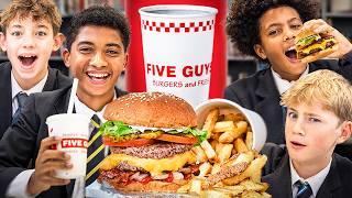 British Highschoolers try Five Guys