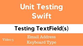 Unit Testing UITextField(s). Keyboard Type.