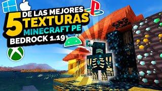 LAS MEJORES TEXTURAS!  - Top 5 Texturas para Minecraft PE 1.19 - Texturas Minecraft Bedrock