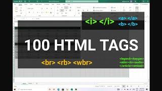 100 HTML TAGS with Examples & Practical Solutions | most important audio tag, cite, code, legend tag