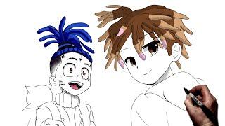 How To Draw XXXTentacion & Juice WRLD (Anime) | Step By Step