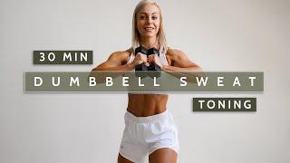 30 MIN CARDIO W. LIGHT WEIGHTS - Calorie Burn | HIIT | Toned Body | Super Sweaty | No Repeat | Fun