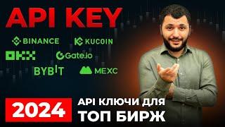 Как создать Api ключи на крипто-биржах Binance Bybit Okex Kucoin Mexc Gate.io  2024 Январь