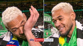 Joelinton in tears after Newcastle Carabao Cup win  | "I made my family proud" 