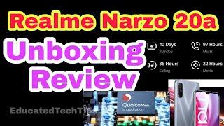 Realme Narzo 20a Unboxing & Review || Best mobile || by EducatedTechTips || telugu ||