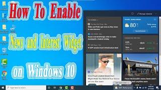 How to Enable  News and Interest Widget on Windows 10 ll get News and Interest Widget Windows 10