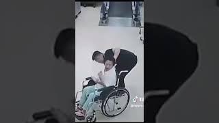 Man heroically saves Woman on a runaway Wheel chair