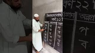 নূরানী প্রশিক্ষণ। নূরানী পদ্ধতিতে উচ্চারণে পার্থক্যের ২২ টি বর্ণ।