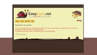 EasyCoin.net Bitcoin Wallet - Account Setup Guide