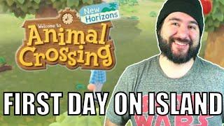 Animal Crossing: New Horizons - Gameplay Walkthrough Part 1 - First Day on a New Island!