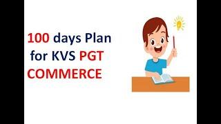 Kvs pgt commerce preparation in 100 Days | Time table | Books |