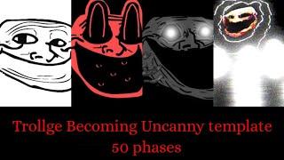 Trollface becoming uncanny extended (50 phases)