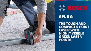 Bosch GPL 5 G Point Laser | 5-point Green Laser, IP65,  30m