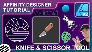 Affinity Designer 2: Knife Tool and Scissor Tool Tutorial