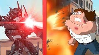 BIG BUFF PETER vs. DECEPTICONS - Family Guy Transformers Fight