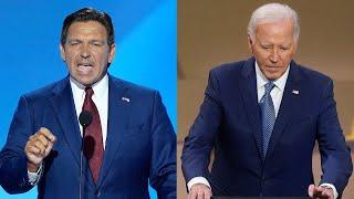 ‘He’s a tool for imposing a leftist agenda’: Ron DeSantis slams the Biden presidency