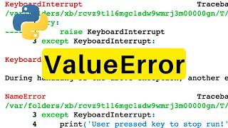 ValueError | Python | Tutorial