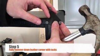 How To: Mesa Style Leather Cabinet Corners