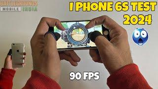 PUBGM & BGMI ON IPHONE 6S HANDCAM + 90 FPSLAG.BATTERY.TEST WITH RECORDING 2024 FULL HD 4K GRAPHICS