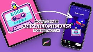 How To Make Animated Stickers For Instagram & Giphy Using Procreate (#Shorts)