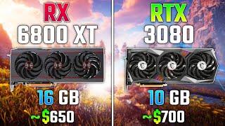 RX 6800 XT vs RTX 3080 + R7 7800X3D | Test in 7 Games