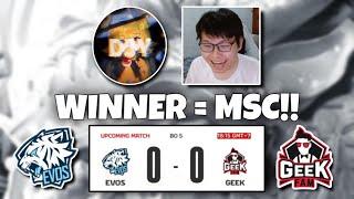 EVOS VS GEEK WINNER GOES TO MSC!! WHO WILL GO TO MSC TODAY?! 