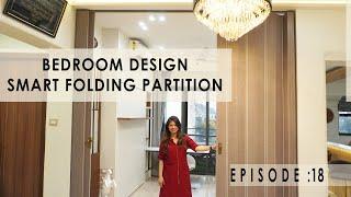 Ep-18 | Smart Furniture for Small Spaces | Sliding Room Divider and Room Partition Bedroom design